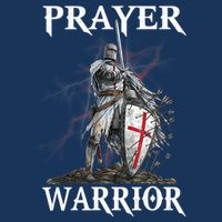 Christian Prayer Warrior Jesus Cross Religious Messages Cooling Performance Crew T-Shirt
