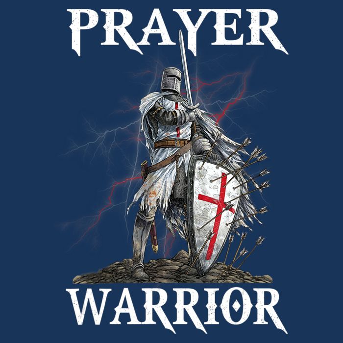 Christian Prayer Warrior Jesus Cross Religious Messages Cooling Performance Crew T-Shirt