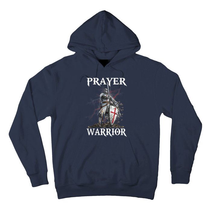 Christian Prayer Warrior Jesus Cross Religious Messages Hoodie