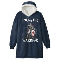 Christian Prayer Warrior Jesus Cross Religious Messages Hooded Wearable Blanket