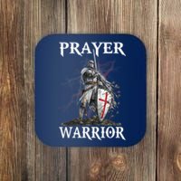 Christian Prayer Warrior Jesus Cross Religious Messages Coaster