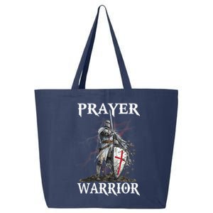 Christian Prayer Warrior Jesus Cross Religious Messages 25L Jumbo Tote