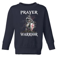 Christian Prayer Warrior Jesus Cross Religious Messages Toddler Sweatshirt