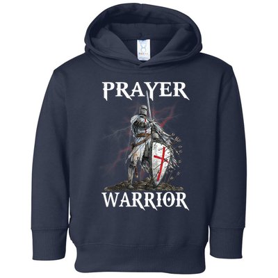 Christian Prayer Warrior Jesus Cross Religious Messages Toddler Hoodie