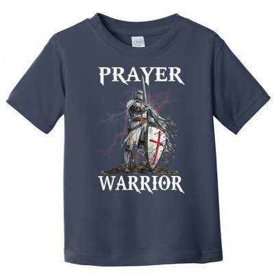 Christian Prayer Warrior Jesus Cross Religious Messages Toddler T-Shirt