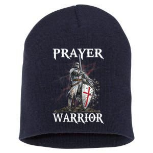 Christian Prayer Warrior Jesus Cross Religious Messages Short Acrylic Beanie