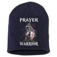 Christian Prayer Warrior Jesus Cross Religious Messages Short Acrylic Beanie