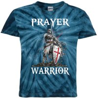 Christian Prayer Warrior Jesus Cross Religious Messages Kids Tie-Dye T-Shirt