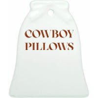 Cow pillows Western Country Southern Cowgirls Ceramic Bell Ornament