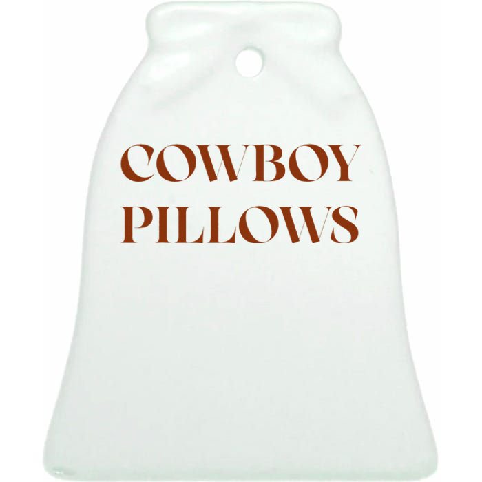 Cow pillows Western Country Southern Cowgirls Ceramic Bell Ornament