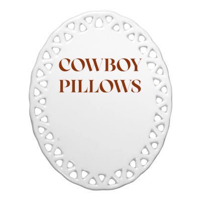 Cow pillows Western Country Southern Cowgirls Ceramic Oval Ornament