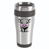 Cute Pig With Nose Drawing 16oz Travel Tumbler