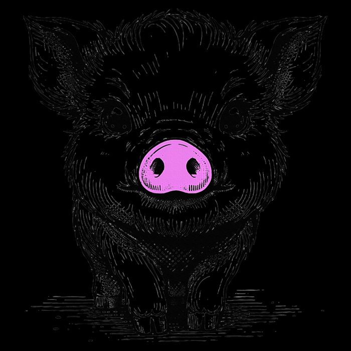 Cute Pig With Nose Drawing 16oz Travel Tumbler