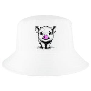 Cute Pig With Nose Drawing Cool Comfort Performance Bucket Hat