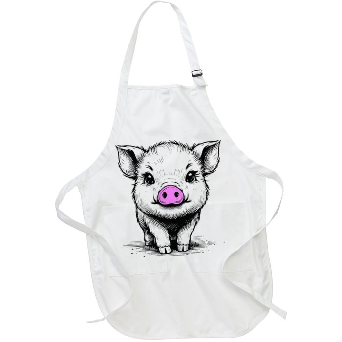 Cute Pig With Nose Drawing Apron