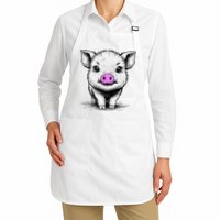 Cute Pig With Nose Drawing Apron