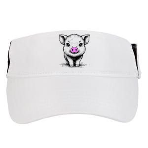 Cute Pig With Nose Drawing Adult Drive Performance Visor