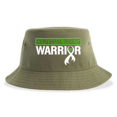 Cerebral Palsy Warrior Cp Green Ribbon Awareness Support Cute Gift Sustainable Bucket Hat