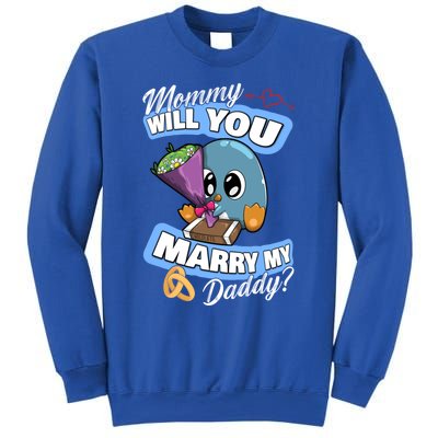 Cute Penguin Wedding Offer Mommy Will You Marry My Daddy Gift Sweatshirt