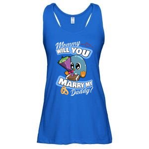 Cute Penguin Wedding Offer Mommy Will You Marry My Daddy Gift Ladies Essential Flowy Tank