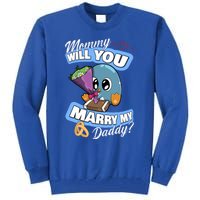 Cute Penguin Wedding Offer Mommy Will You Marry My Daddy Gift Tall Sweatshirt