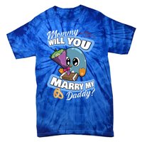 Cute Penguin Wedding Offer Mommy Will You Marry My Daddy Gift Tie-Dye T-Shirt