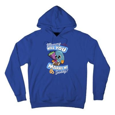 Cute Penguin Wedding Offer Mommy Will You Marry My Daddy Gift Tall Hoodie