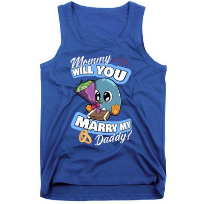 Cute Penguin Wedding Offer Mommy Will You Marry My Daddy Gift Tank Top