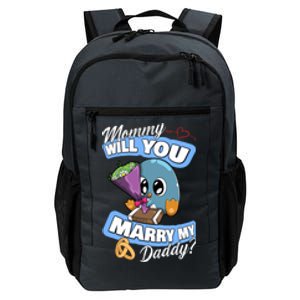 Cute Penguin Wedding Offer Mommy Will You Marry My Daddy Gift Daily Commute Backpack