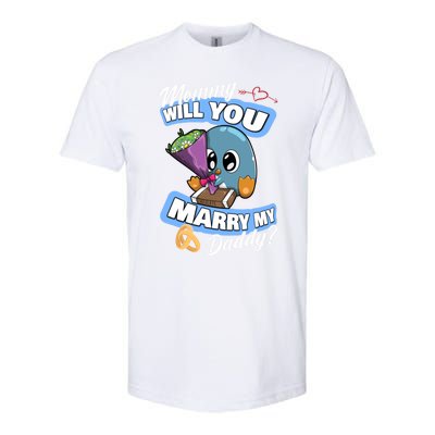 Cute Penguin Wedding Offer Mommy Will You Marry My Daddy Gift Softstyle CVC T-Shirt