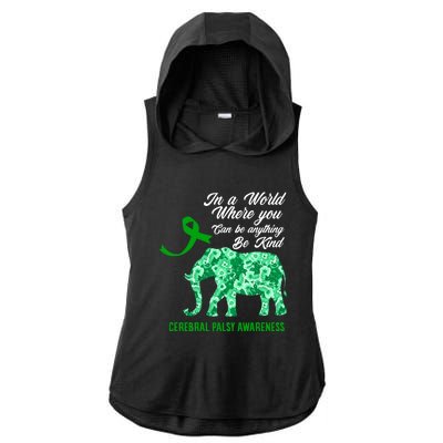 Cerebral Palsy Warrior Cp Warrior Cerebral Palsy Awareness Gift Ladies PosiCharge Tri-Blend Wicking Draft Hoodie Tank