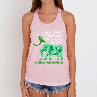 Cerebral Palsy Warrior Cp Warrior Cerebral Palsy Awareness Gift Women's Knotted Racerback Tank