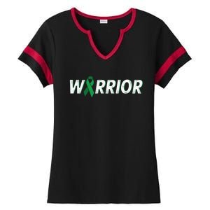 Cerebral Palsy Warrior Green Ribbon Cerebral Palsy Awareness Gift Ladies Halftime Notch Neck Tee