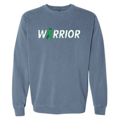 Cerebral Palsy Warrior Green Ribbon Cerebral Palsy Awareness Gift Garment-Dyed Sweatshirt