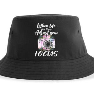 Camera Photography When Life Gets Blurry Adjust Your Focus Sustainable Bucket Hat