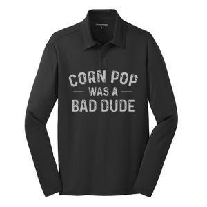 Corn Pop Was A Bad Dude Funny Election 2024 Meme Joe Biden 5915 Silk Touch Performance Long Sleeve Polo