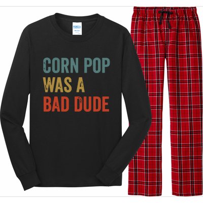 Corn Pop Was A Bad Dude Funny Election 2024 Meme Joe Biden Long Sleeve Pajama Set