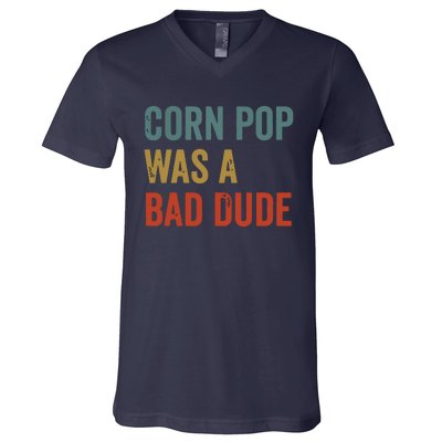 Corn Pop Was A Bad Dude Funny Election 2024 Meme Joe Biden V-Neck T-Shirt