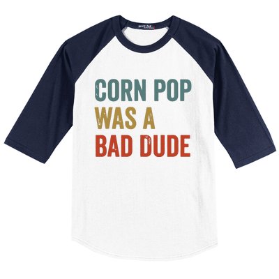 Corn Pop Was A Bad Dude Funny Election 2024 Meme Joe Biden Baseball Sleeve Shirt