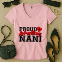 Cute Proud Wrestling Nani Women's V-Neck T-Shirt