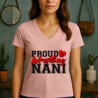 Cute Proud Wrestling Nani Women's V-Neck T-Shirt