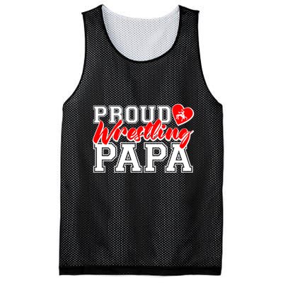 Cute Proud Wrestling Papa Mesh Reversible Basketball Jersey Tank
