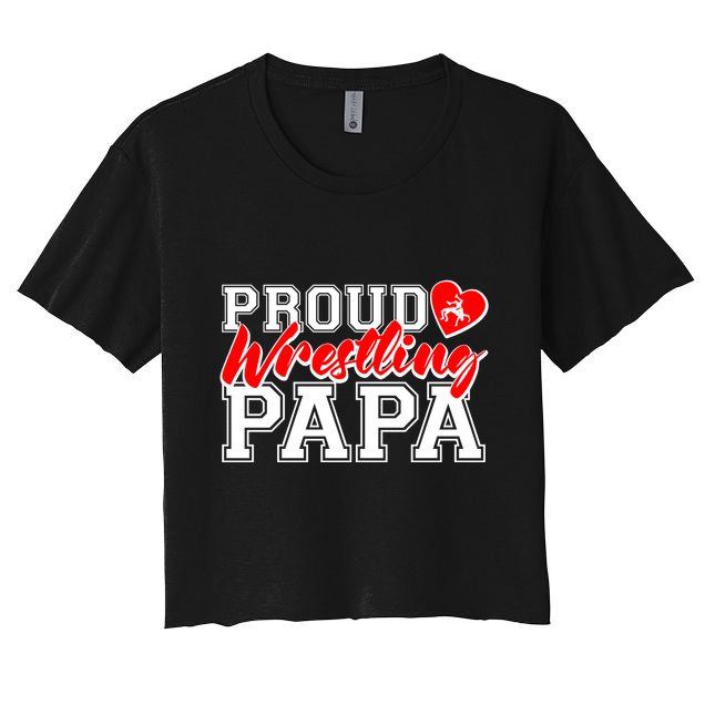 Cute Proud Wrestling Papa Crop Top