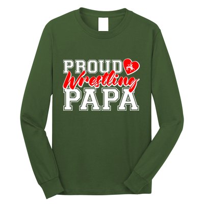 Cute Proud Wrestling Papa Long Sleeve Shirt