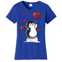 Cute Penguin With Heart Balloon Valentines Day Love Gift Women's T-Shirt