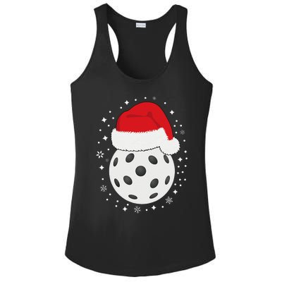 Christmas Pickleball Wearing A Santa Hat In Snow Ladies PosiCharge Competitor Racerback Tank