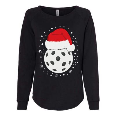 Christmas Pickleball Wearing A Santa Hat In Snow Womens California Wash Sweatshirt