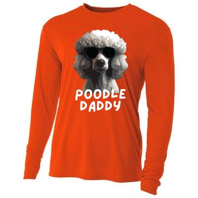 Cool Poodle Wearing Sunglasses Portrait Dad Poodle Daddy Cooling Performance Long Sleeve Crew