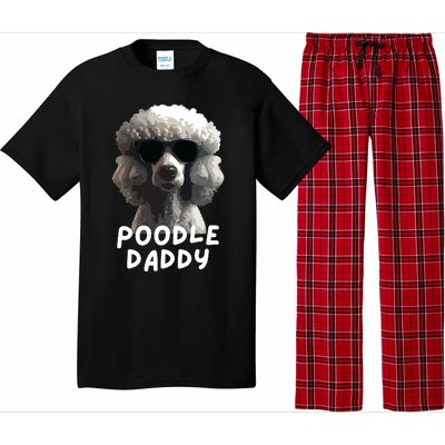 Cool Poodle Wearing Sunglasses Portrait Dad Poodle Daddy Pajama Set