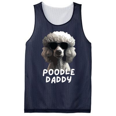 Cool Poodle Wearing Sunglasses Portrait Dad Poodle Daddy Mesh Reversible Basketball Jersey Tank